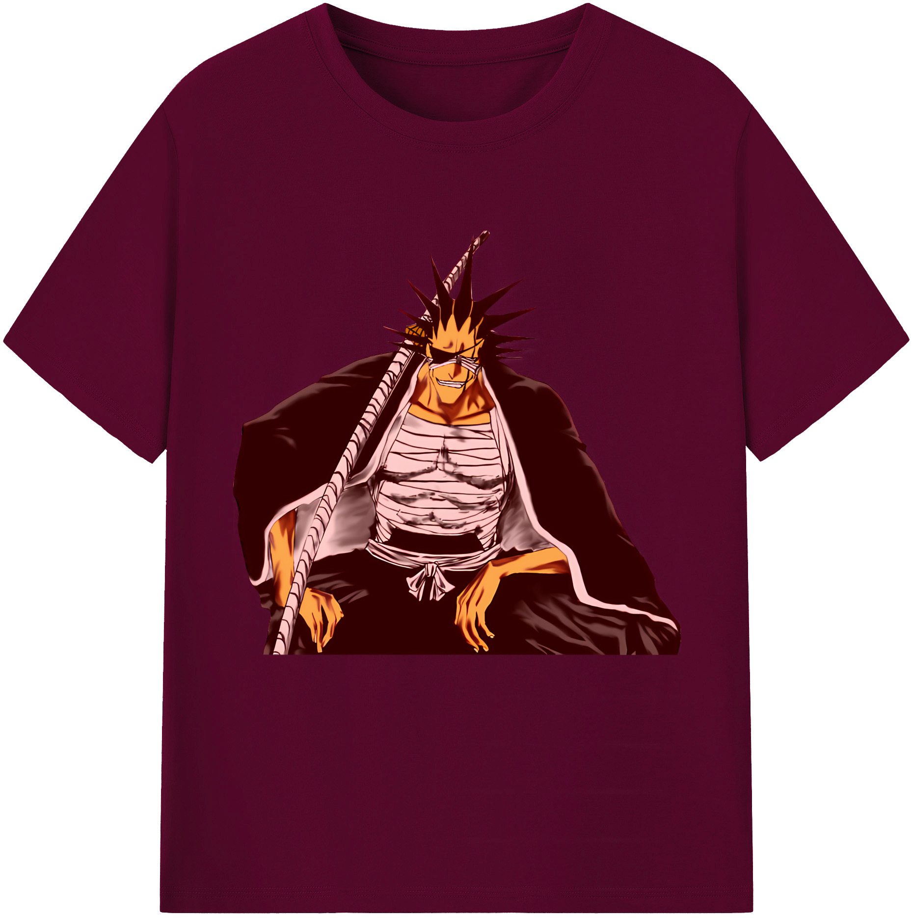 （画像用） ブリーチ ざらき けんぱち BLEACH Zaraki Kenpachi レディースカジュアルプリントTシャツ（綿100％）